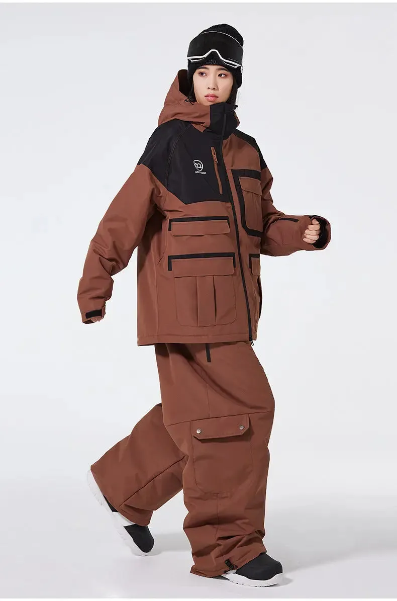 Winter Anorak Snow Suit Sets Baggy Style Skiwear
