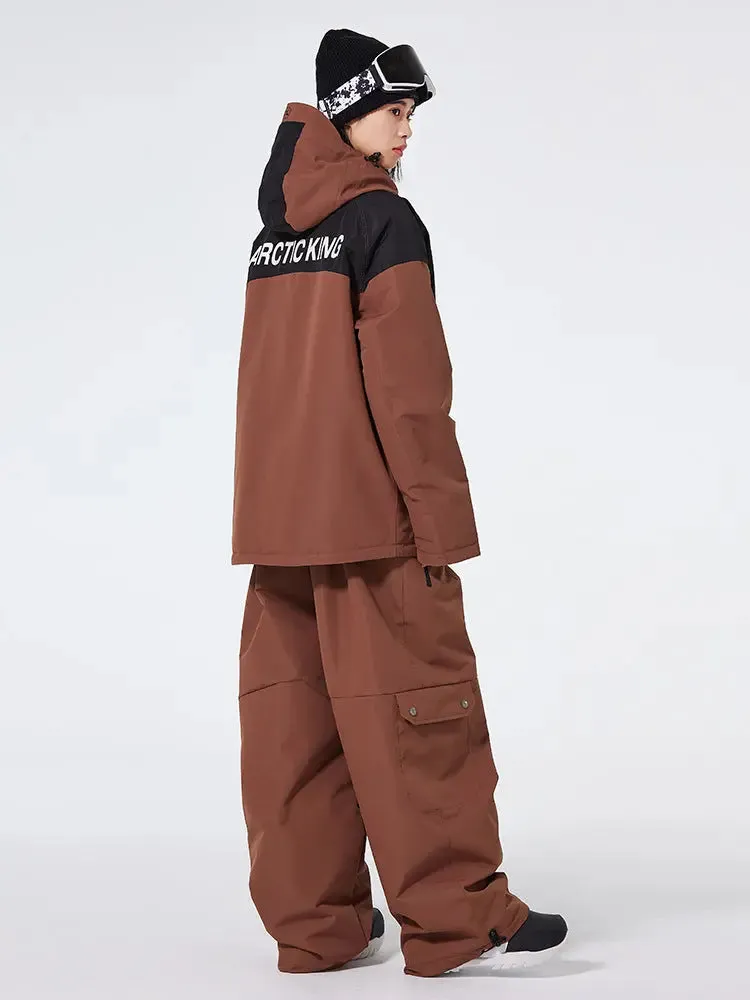 Winter Anorak Snow Suit Sets Baggy Style Skiwear