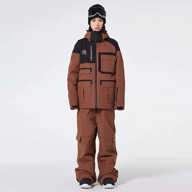 Winter Anorak Snow Suit Sets Baggy Style Skiwear