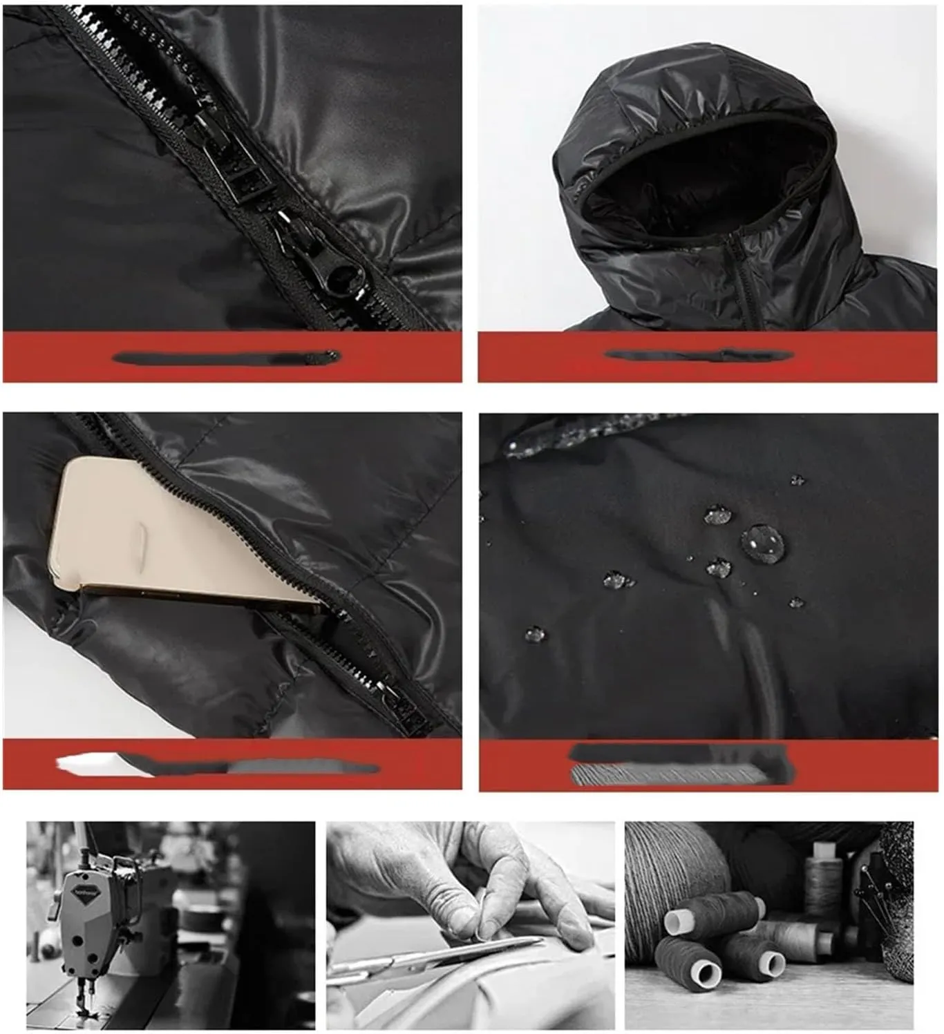 Winter Jacket Men's Ski Long Glossy Waterproof Warm Parka Male Fashion Thickened Down Cotton Padded Coat