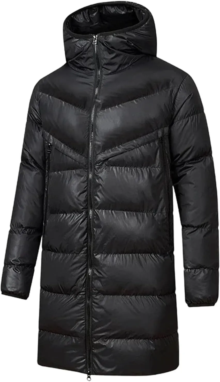 Winter Jacket Men's Ski Long Glossy Waterproof Warm Parka Male Fashion Thickened Down Cotton Padded Coat
