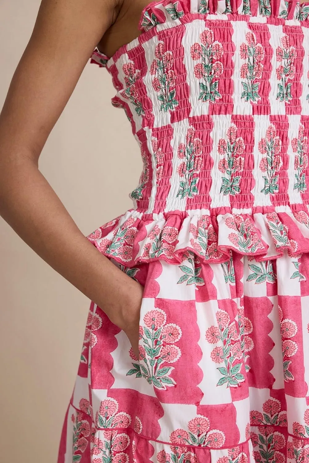 Women Floral Long Dress Boho Tie Shoulder Flowy Sundress Sleeveless Backless Maxi Dress Summer Holiday Beachwear