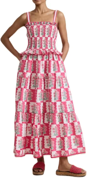 Women Floral Long Dress Boho Tie Shoulder Flowy Sundress Sleeveless Backless Maxi Dress Summer Holiday Beachwear