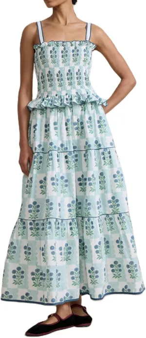 Women Floral Long Dress Boho Tie Shoulder Flowy Sundress Sleeveless Backless Maxi Dress Summer Holiday Beachwear