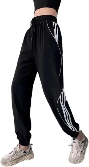 Women High Waist Loose Harem Pants Casual Pockets Sports Joggers Fitness Sweaptpants