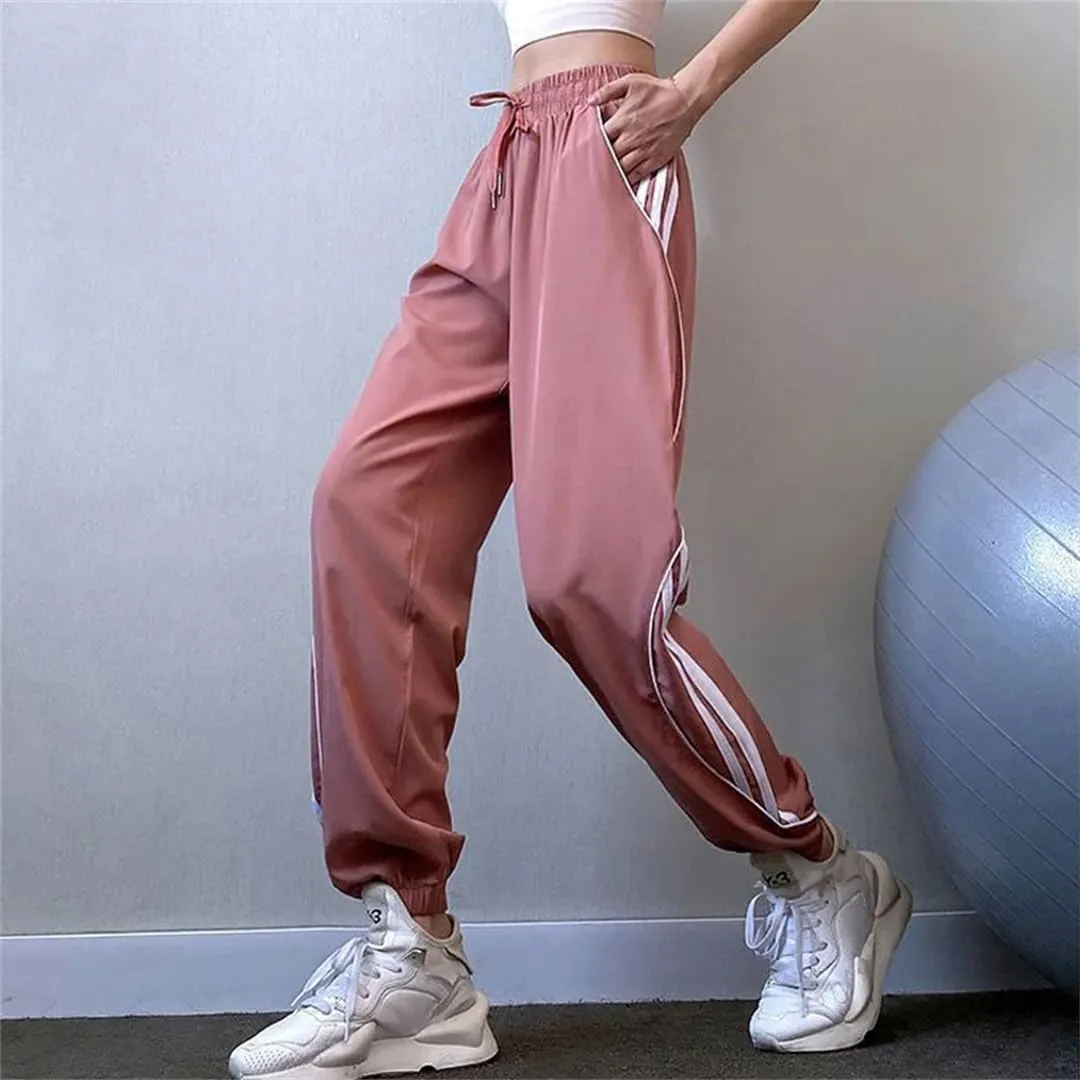 Women High Waist Loose Harem Pants Casual Pockets Sports Joggers Fitness Sweaptpants