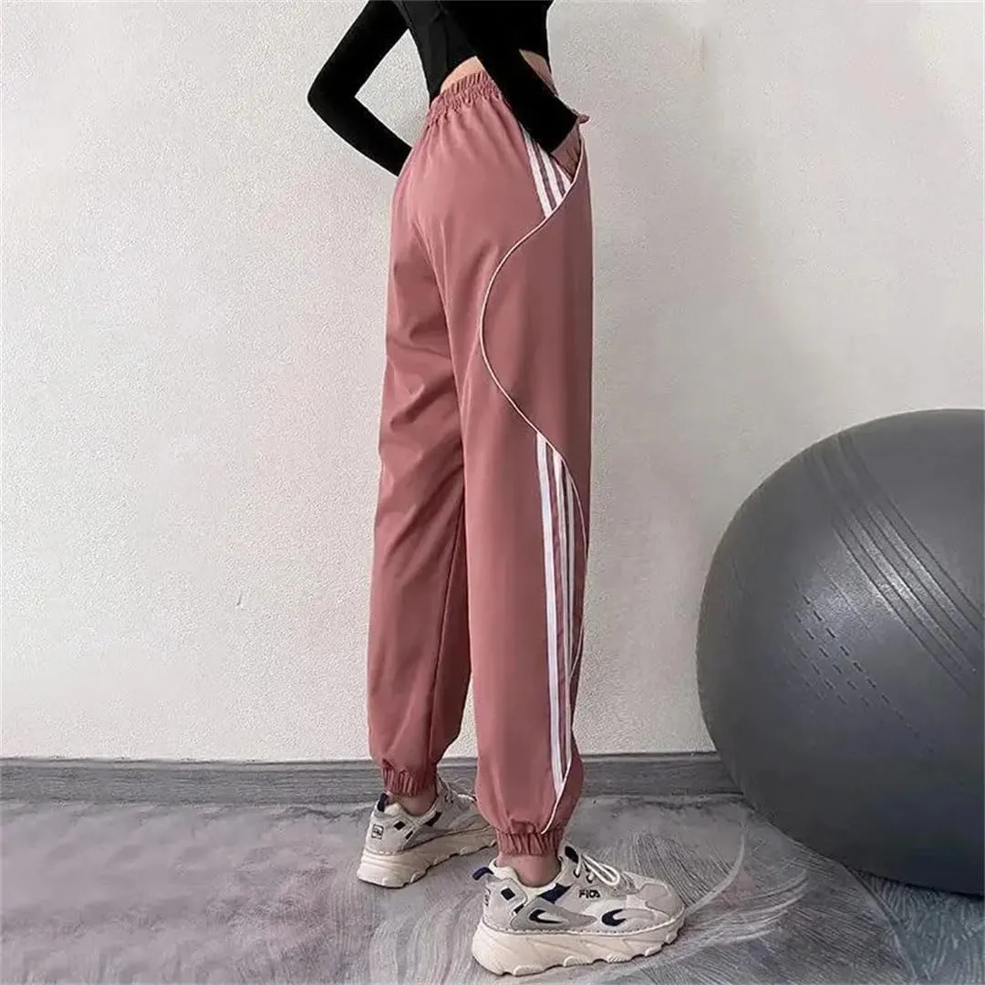 Women High Waist Loose Harem Pants Casual Pockets Sports Joggers Fitness Sweaptpants