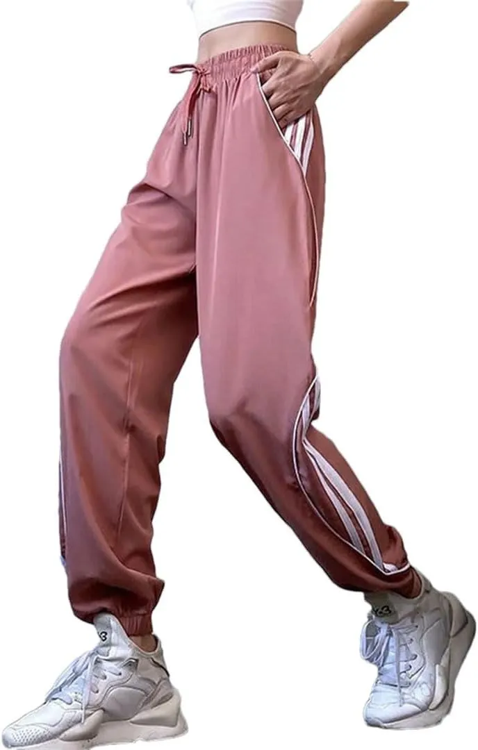 Women High Waist Loose Harem Pants Casual Pockets Sports Joggers Fitness Sweaptpants