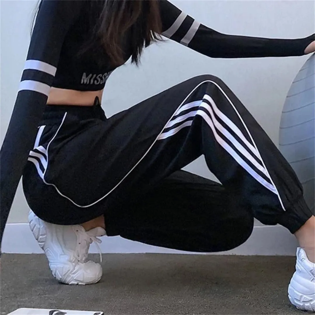 Women High Waist Loose Harem Pants Casual Pockets Sports Joggers Fitness Sweaptpants