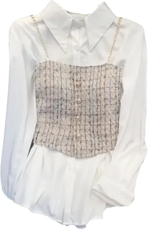 Women Sexy Short Camisole Shirt Lapel Sexy Soft Shirt
