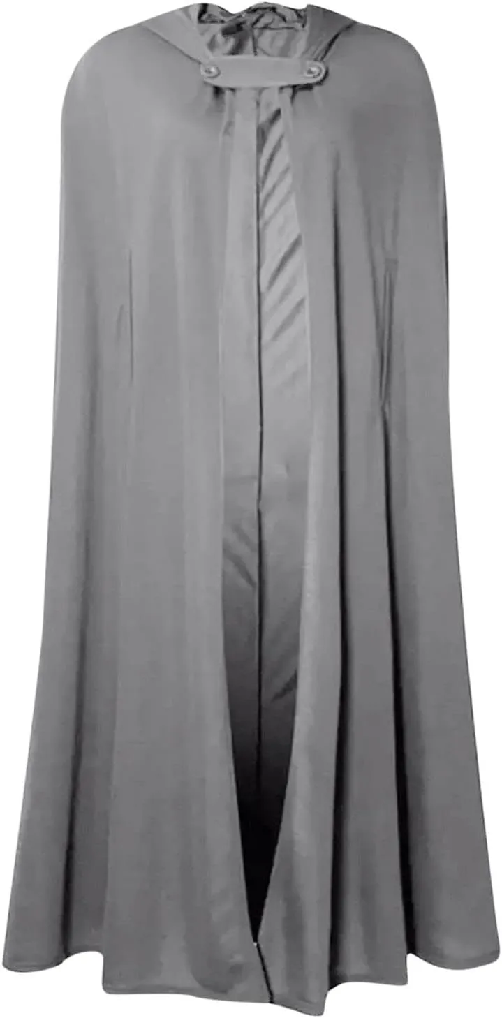Women Winter Long Cape Coat Renaissance Victorian Jacket Cloak Hood Vintage Casual Robes Cosplay Halloween Costume
