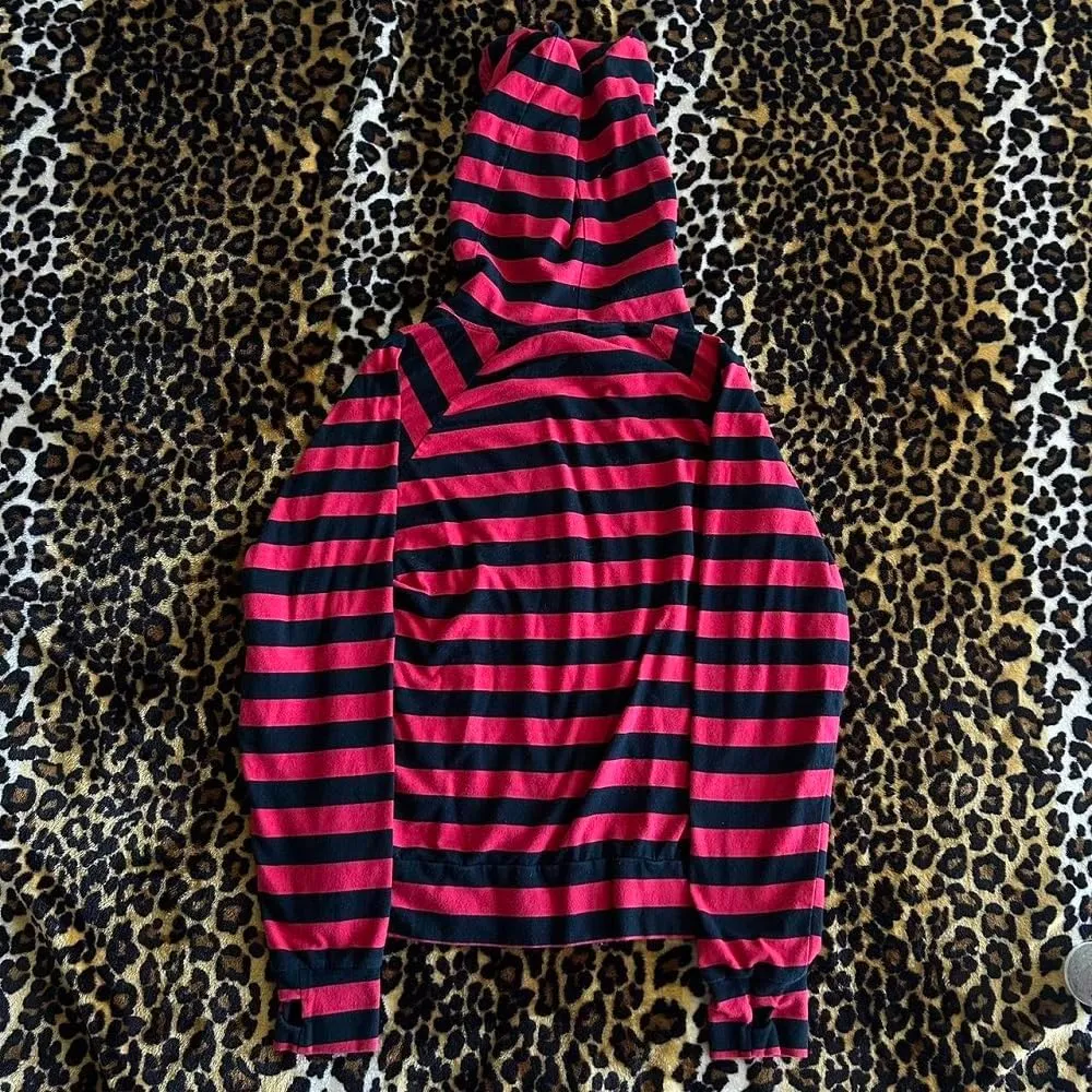 Women Y2K Zip Up Hoodie Gothic Graphic Oversized Sweatshirts Fairy Grunge Zipper Hooded Jacket Harajuku Streetwear