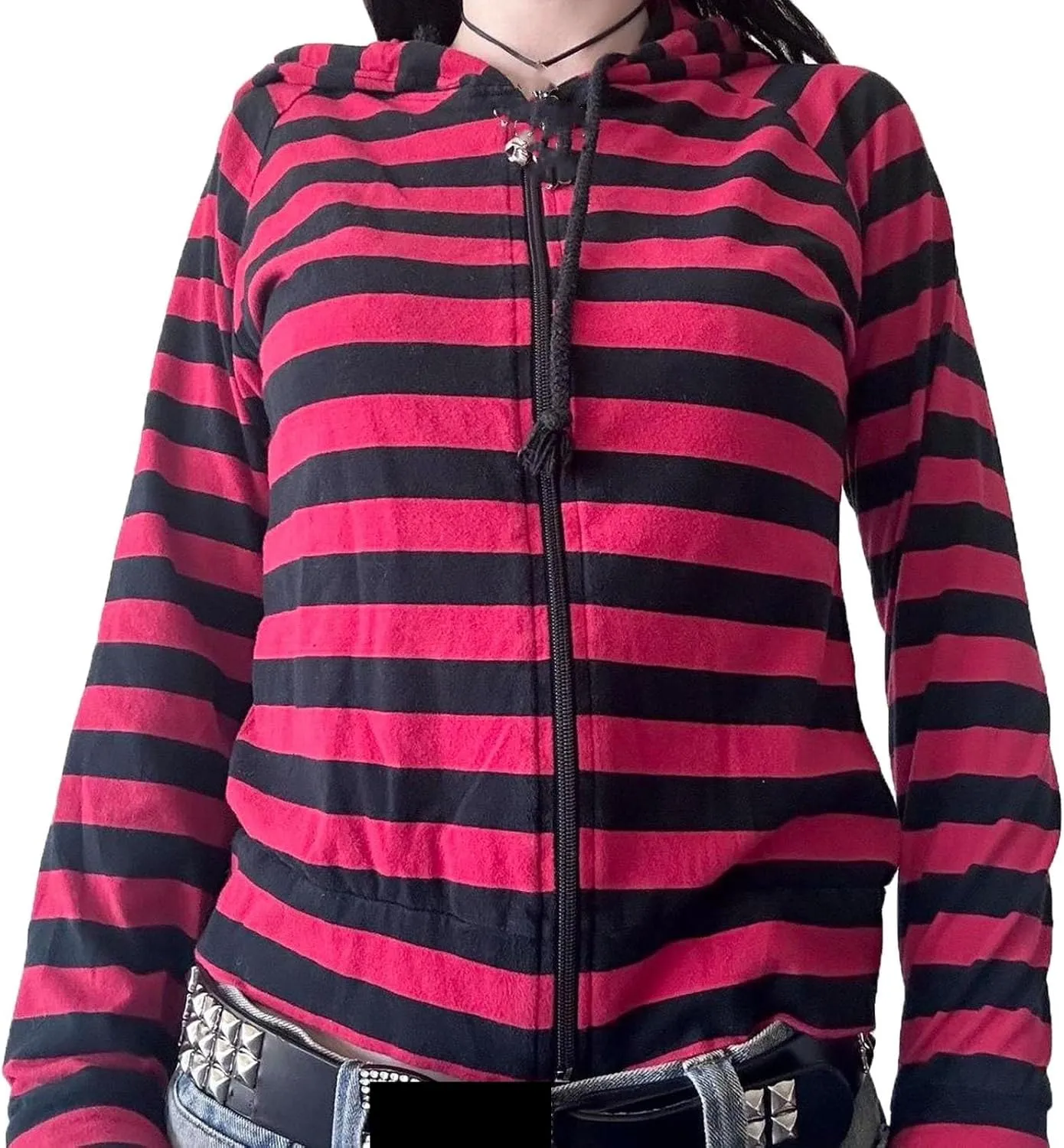 Women Y2K Zip Up Hoodie Gothic Graphic Oversized Sweatshirts Fairy Grunge Zipper Hooded Jacket Harajuku Streetwear