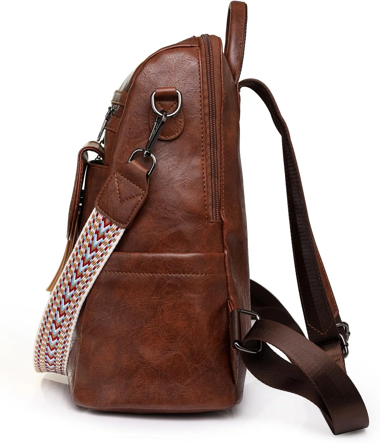 Women's Backpack Large Capacity Water Resistant Fashion College Bookbag Purse Teacher Doctor Nurse Leisure Bags (Dark Brown)
