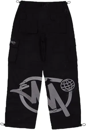 Womens Cargo Pants Y2K High Waist Baggy Overalls Jeans New Hip Hop Rock Minus Two Loose Joggers Trousers Streetwear
