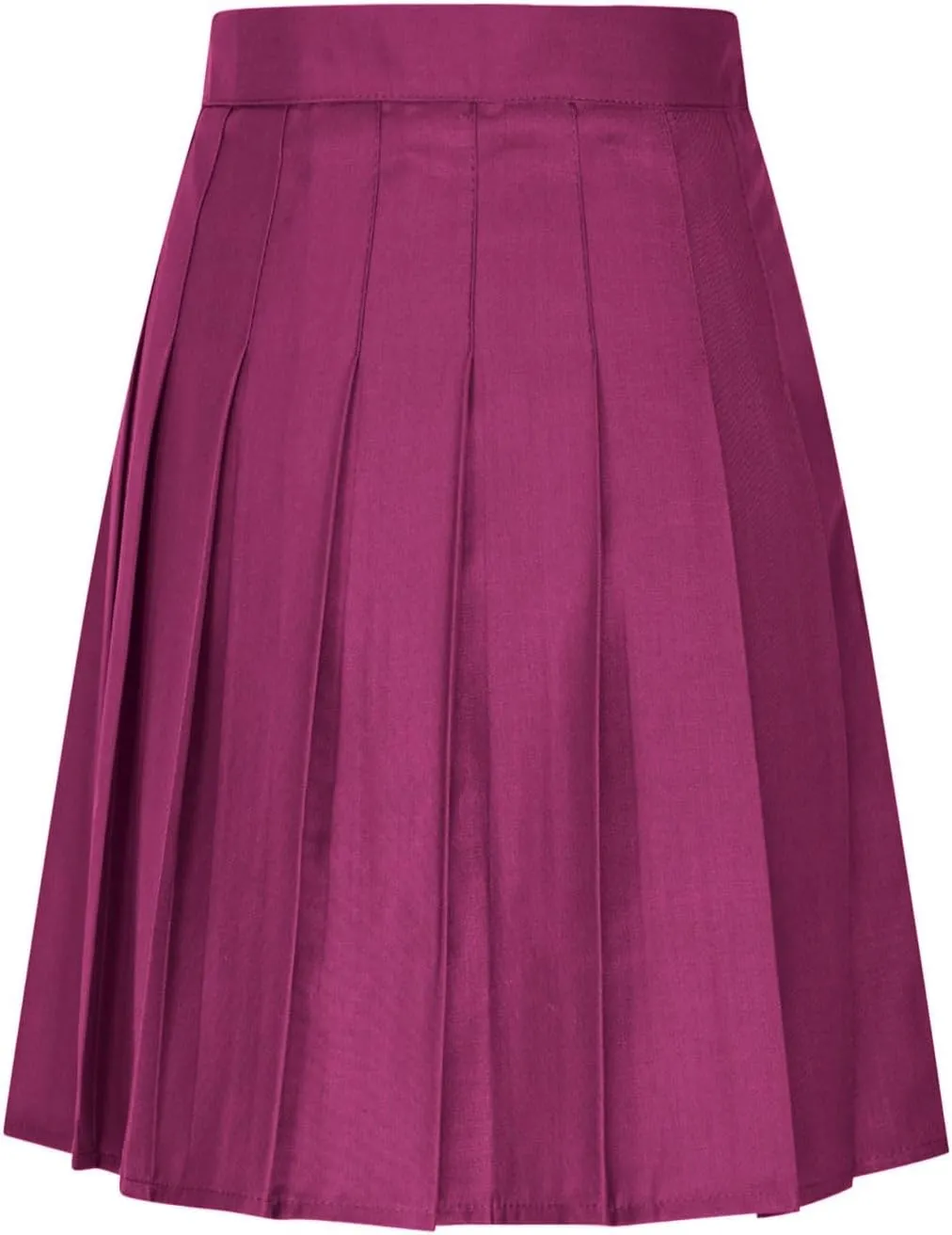 Women's High Waisted Pleated Midi Skirt, Solid Color Basic A-Line Skirts School Uniform Outdoor Sports Tennis Skirt