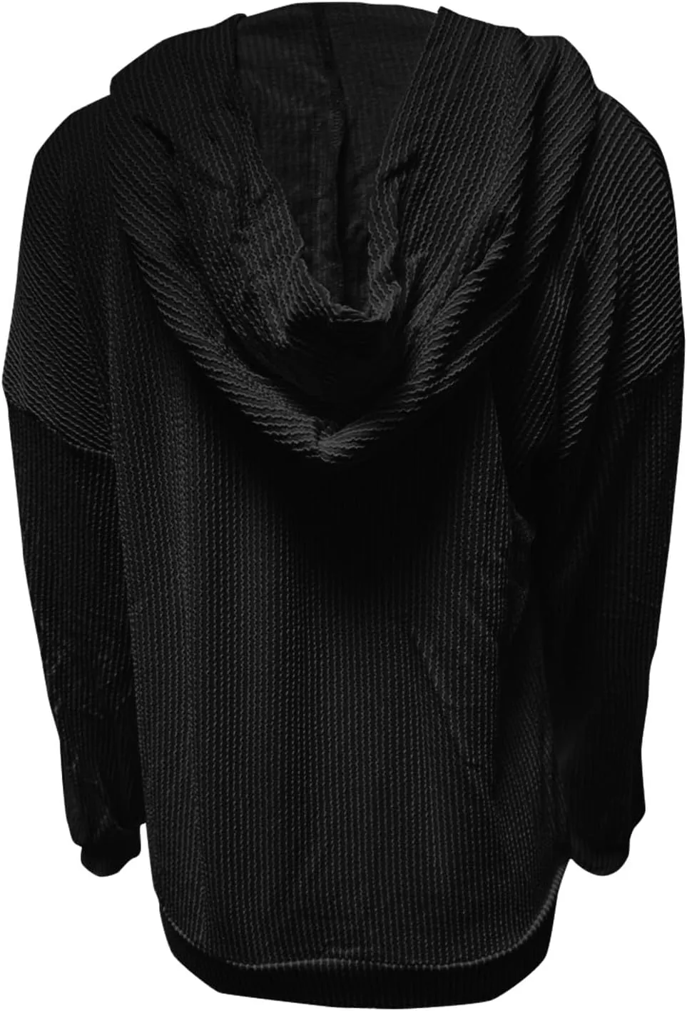 Womens Hoodies Y2k Loose Pullover Casual Long Sleeve Shirts Trendy Ribbed Knit Cute Fall Tunic Hoodies with Pocket
