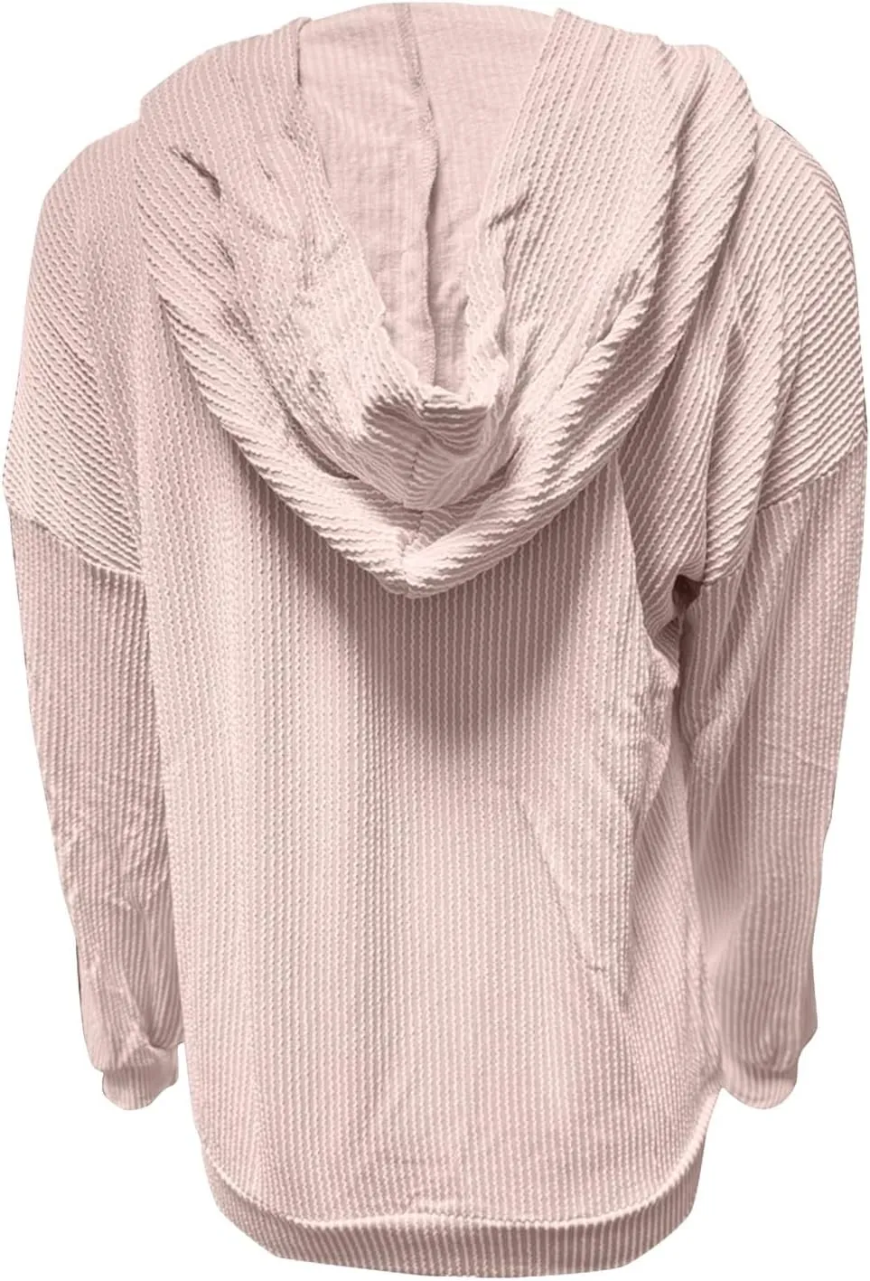 Womens Hoodies Y2k Loose Pullover Casual Long Sleeve Shirts Trendy Ribbed Knit Cute Fall Tunic Hoodies with Pocket