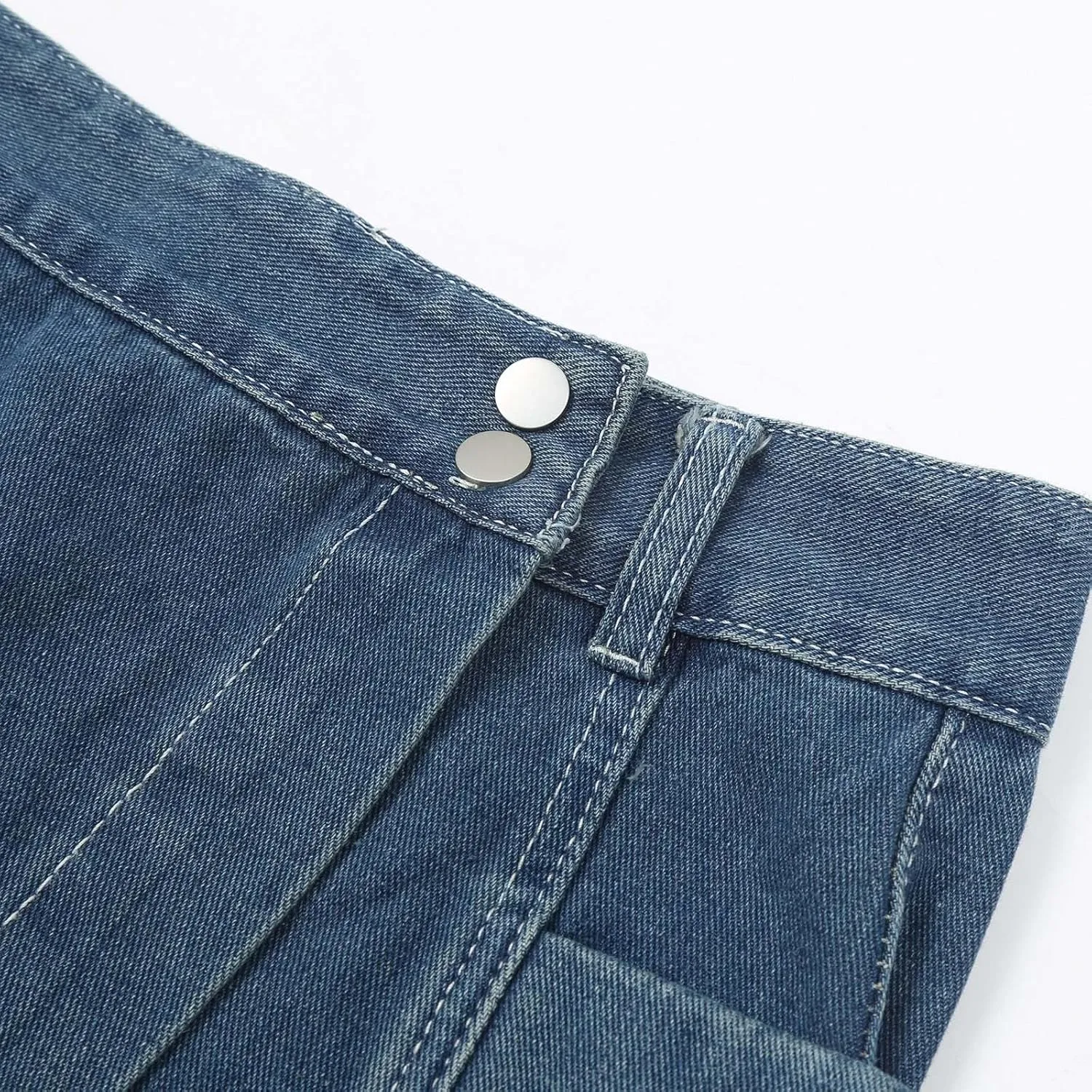 Womens Mini Denim Skirt-Casual Stretch Slim Fit High Waisted Y2k Cute Jean Skirts