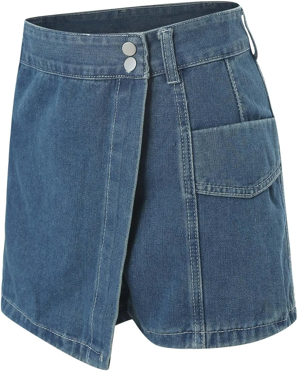 Womens Mini Denim Skirt-Casual Stretch Slim Fit High Waisted Y2k Cute Jean Skirts