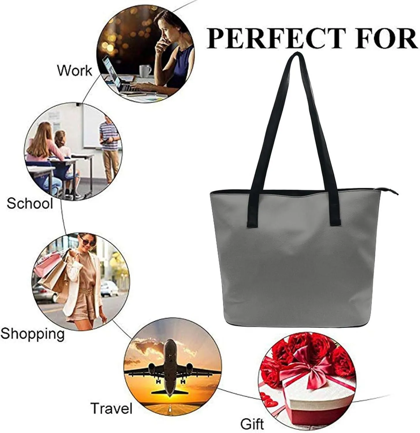 Women's Soft Leather Fashion Handbag Tote Purses Shoulder Bucket Bag