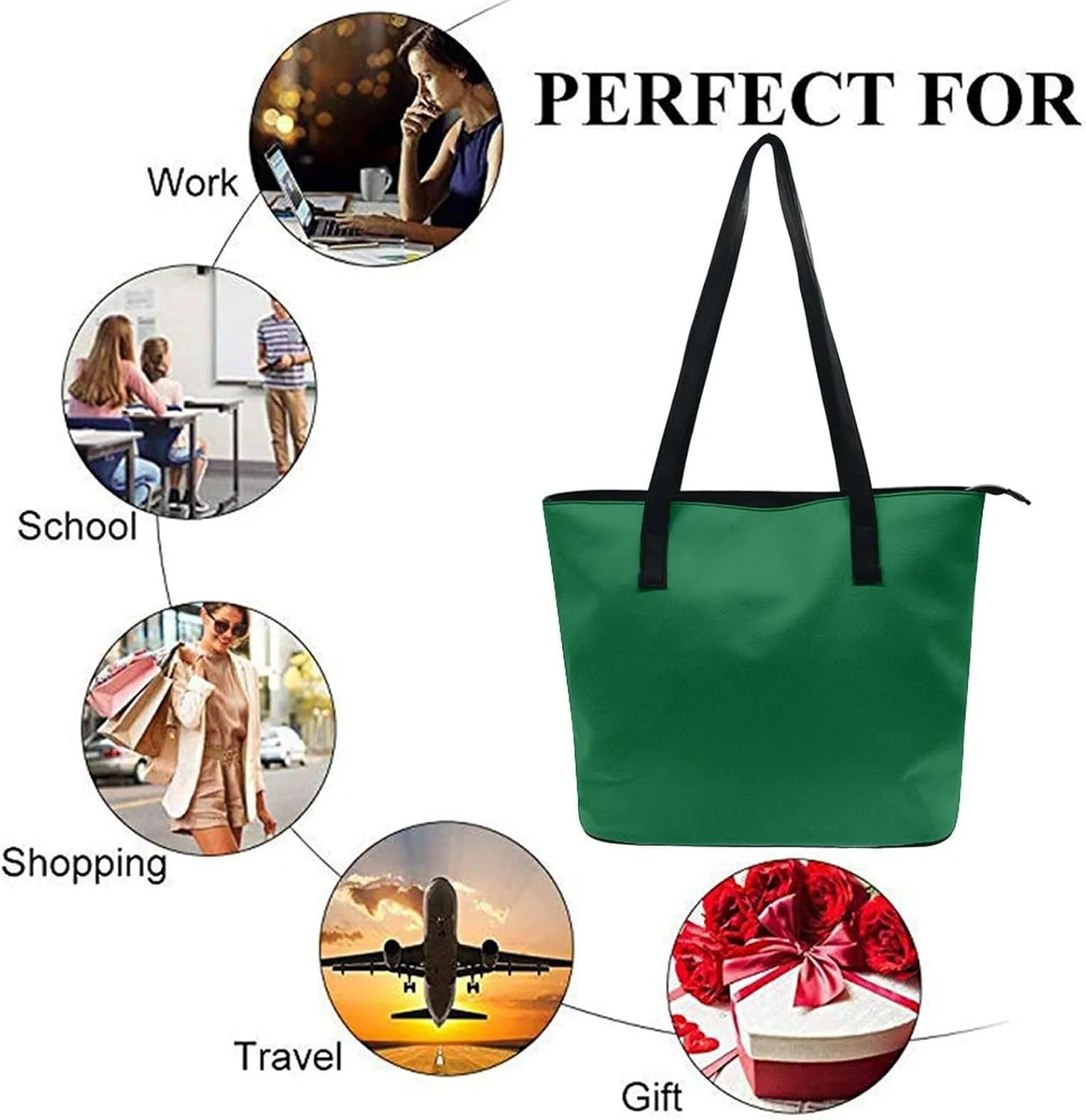 Women's Soft Leather Fashion Handbag Tote Purses Shoulder Bucket Bag