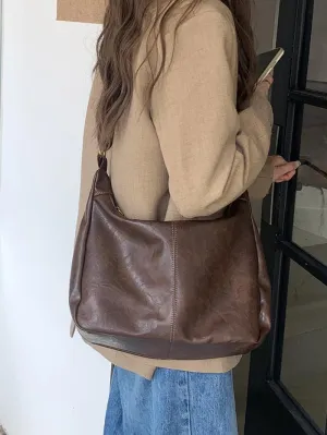 Women's Soft Leather Shoulder Bag Hobo Crossbody Casual Handbag Purse