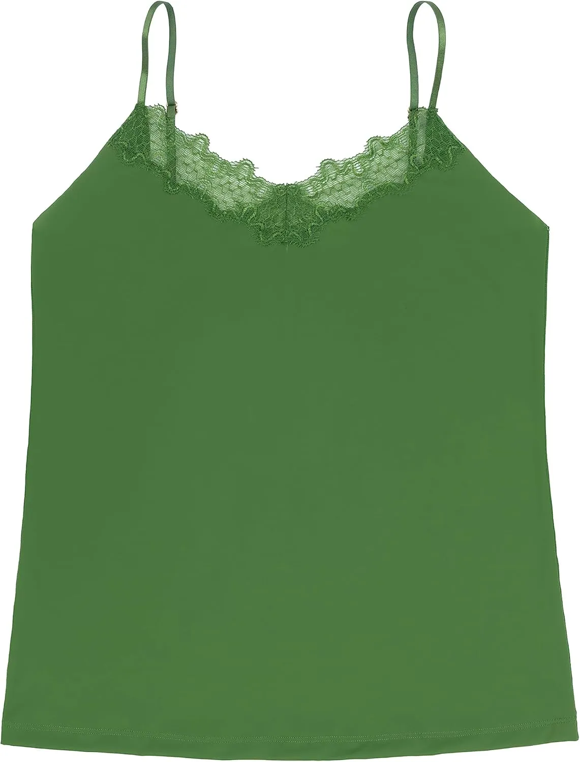 Women's Soft Seamless Camisole with Lace with Adjustable Straps