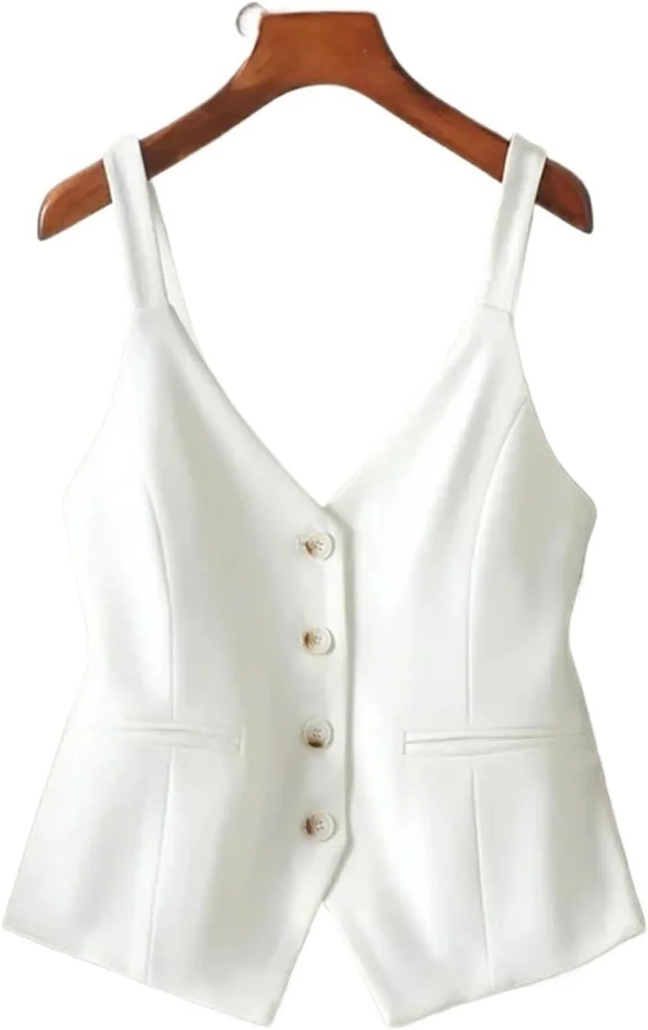 Women's Suit Vest Slim Hundred Sleeveless Camisole Short Vest Jacket