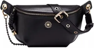 Womens Waist Bag Women's Soft Leather Belt Pouch for Travel