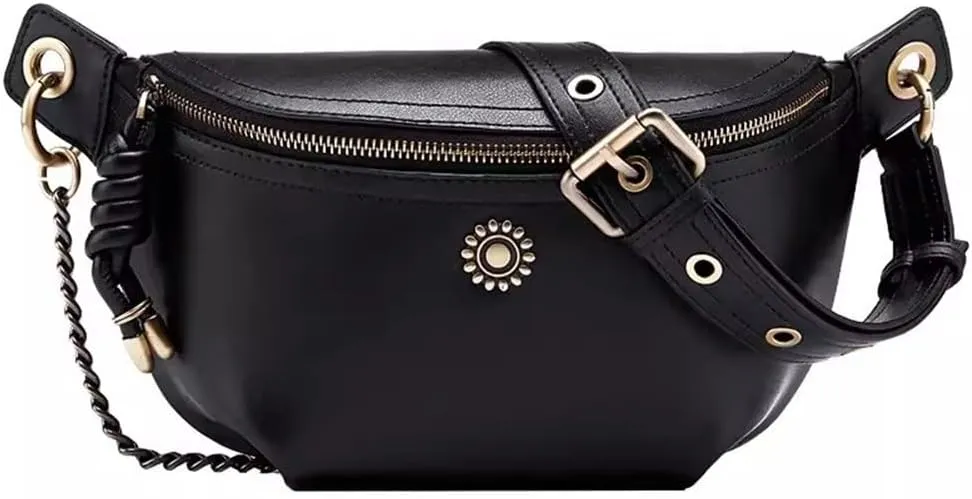 Womens Waist Bag Women's Soft Leather Belt Pouch for Travel