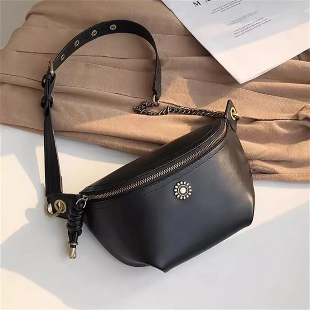 Womens Waist Bag Women's Soft Leather Belt Pouch for Travel