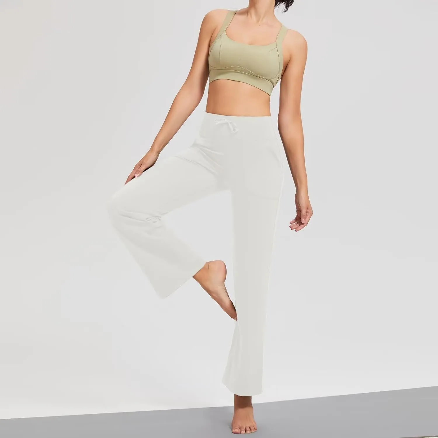 Women's Wide Leg Pants with Pockets High Waisted Lounge Yoga Pant Sweatpants Pajama Workout Loose Pant