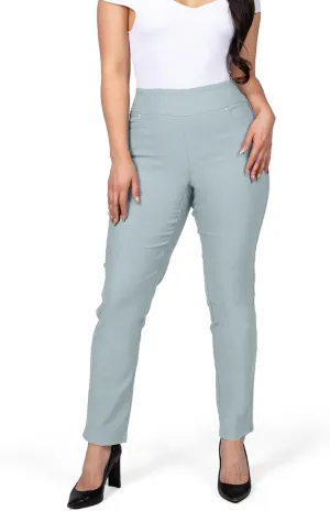 Women's Yoga Dress Pants - Strechy Straight Leg Work Pants with 5 Pockets Slim Fit Office Casual Slacks