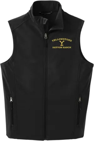 Yellowstone Dutton Ranch Logo Core Soft Shell Vest Officially Licensed