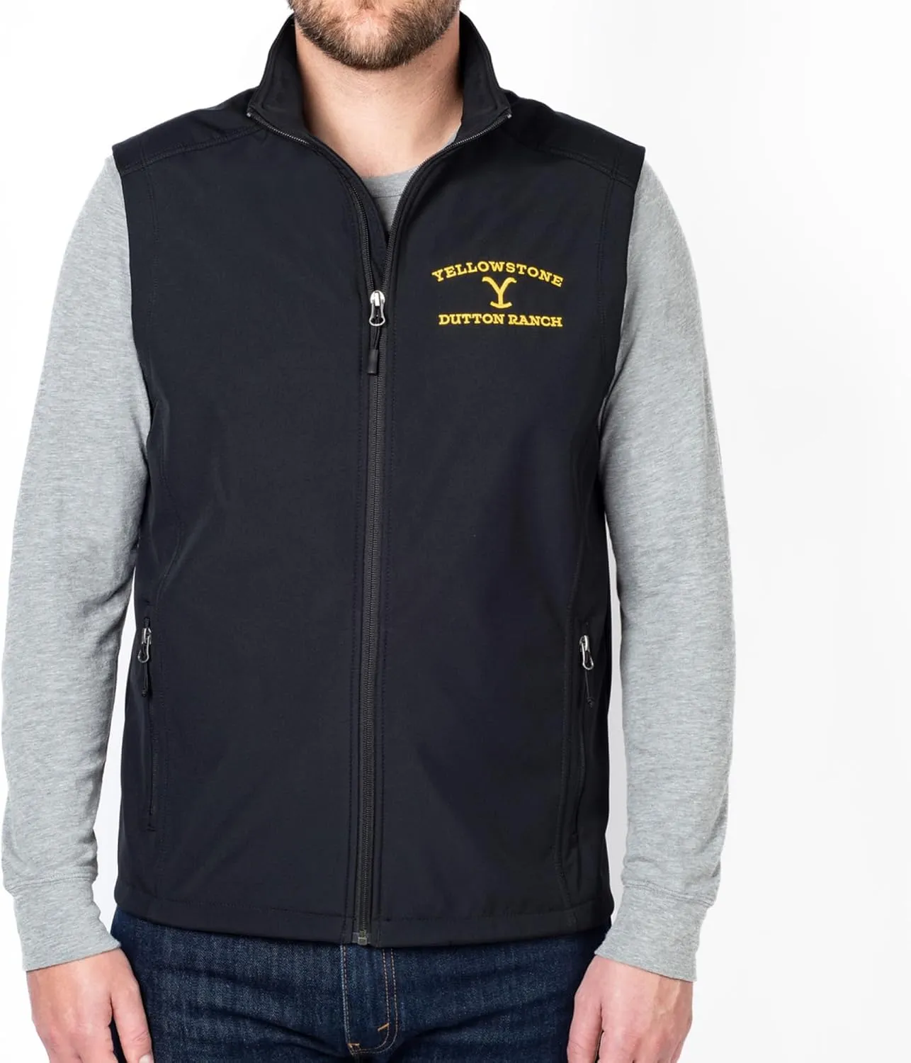 Yellowstone Dutton Ranch Logo Core Soft Shell Vest Officially Licensed