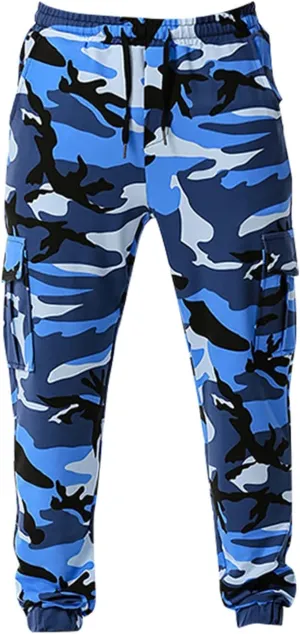 Ymosrh Men's Stretch Athletic Joggers - Solid Color Cargo Pants Sweatpants Trousers Casual Long Pants