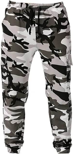 Ymosrh Men's Stretch Athletic Joggers - Solid Color Cargo Pants Sweatpants Trousers Casual Long Pants