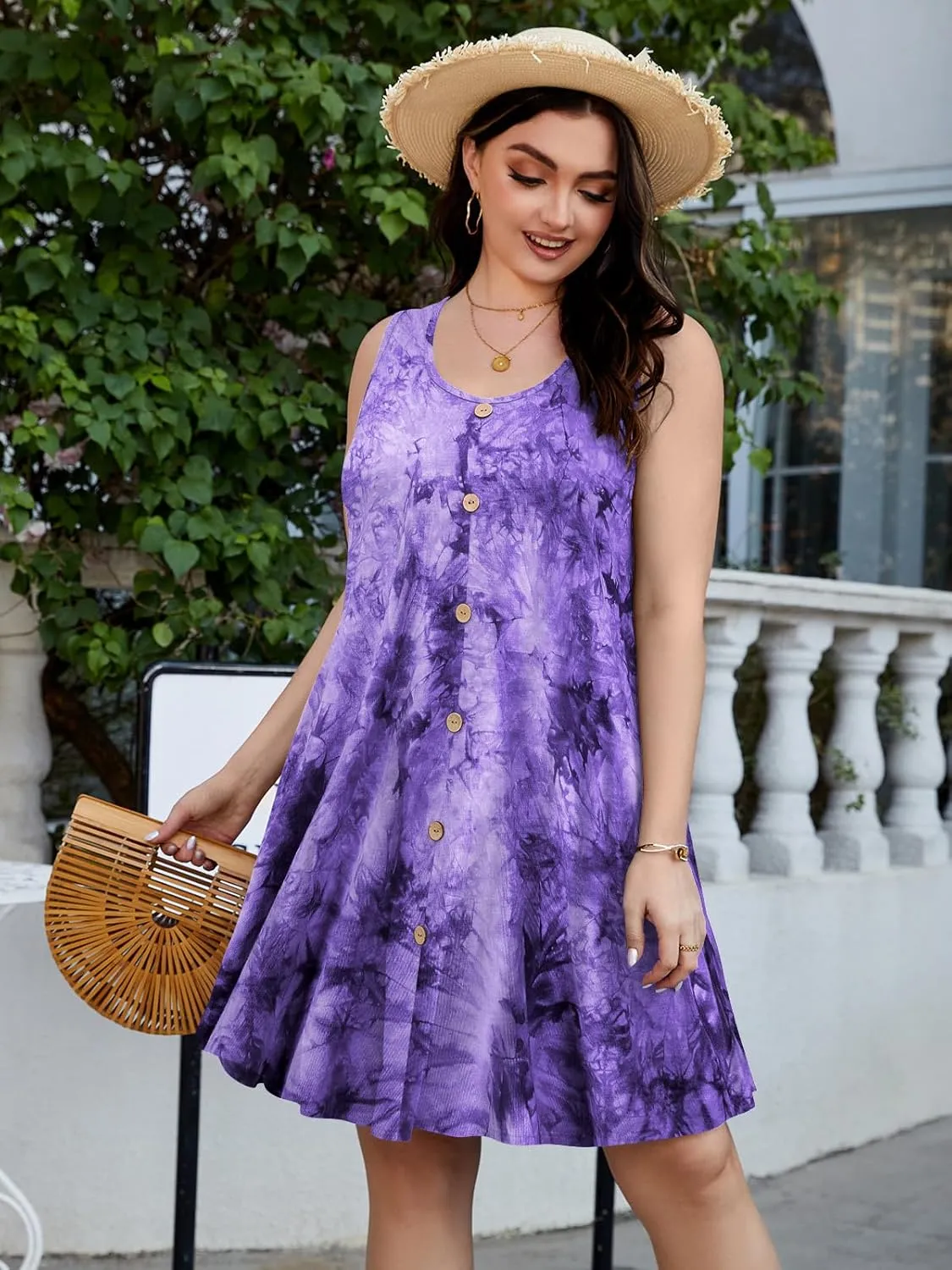 ZENNILO Women's Casual Dresses Tshirt Dresses Plus Size Summer Dresses V Neck Beach Cover Up Sundress with Pockets