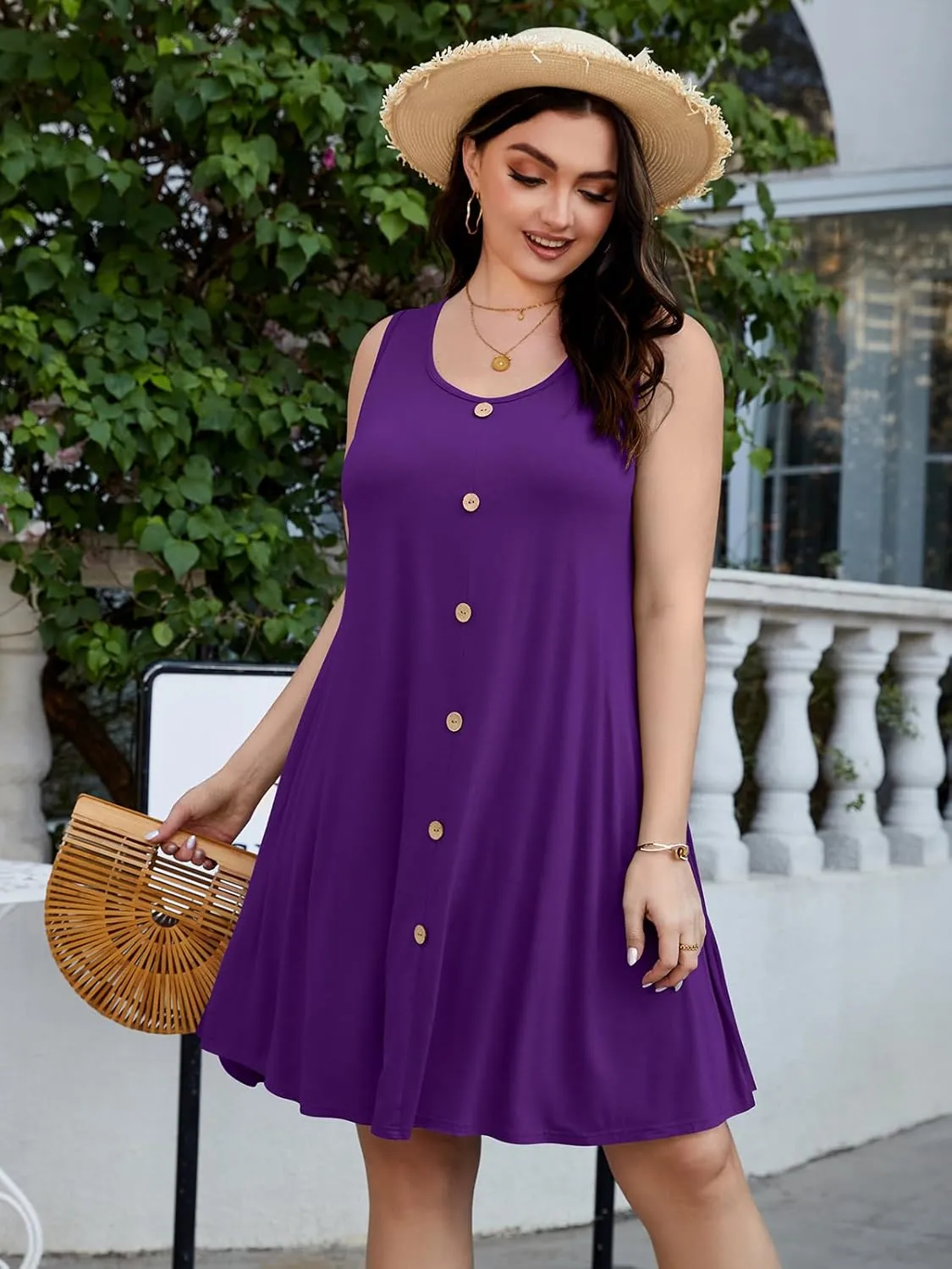 ZENNILO Women's Casual Dresses Tshirt Dresses Plus Size Summer Dresses V Neck Beach Cover Up Sundress with Pockets